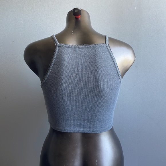Grey Forever 21 Crop Top Medium - Picture 3 of 5